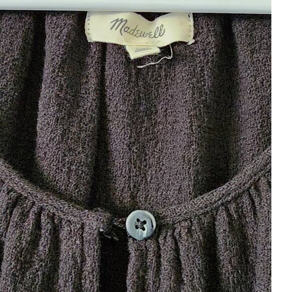 Madewell Texture & Thread Tiered Sleeve Top Black XS - Picture 11 of 11